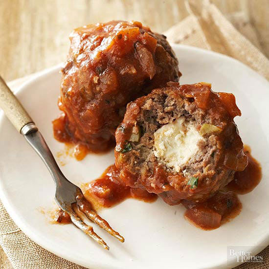 Greek Stuffed Meatballs